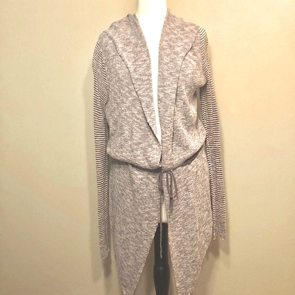 Free People Light Purple and White Cardigan, S
